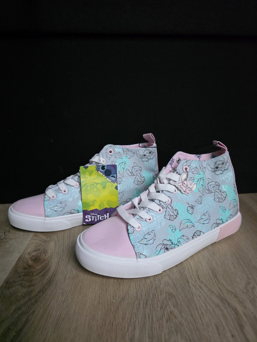 Stitch & Angel Disney Ground Up Canvas High Top Sneakers Size 9 NWT - Picture 5 of 13